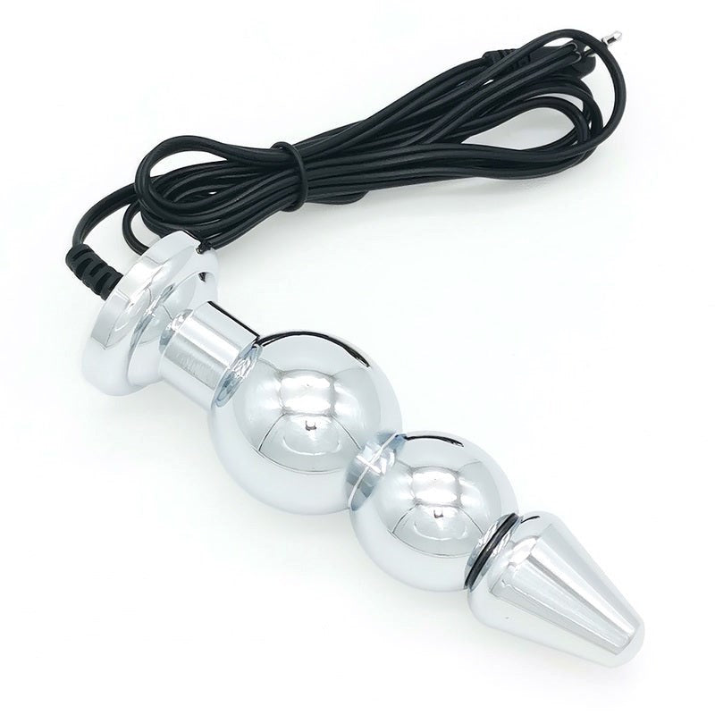 Bipolar Metal Electric Shock Butt Plug - H Electro Sex