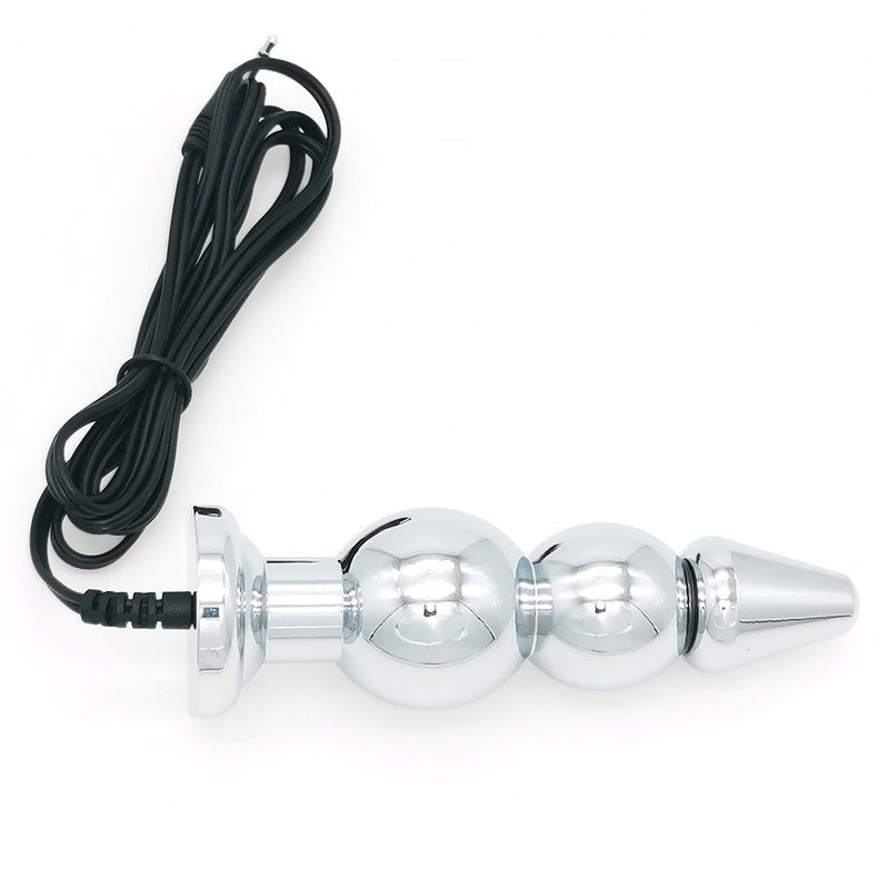 Bipolar Metal Electric Shock Butt Plug - H Electro Sex