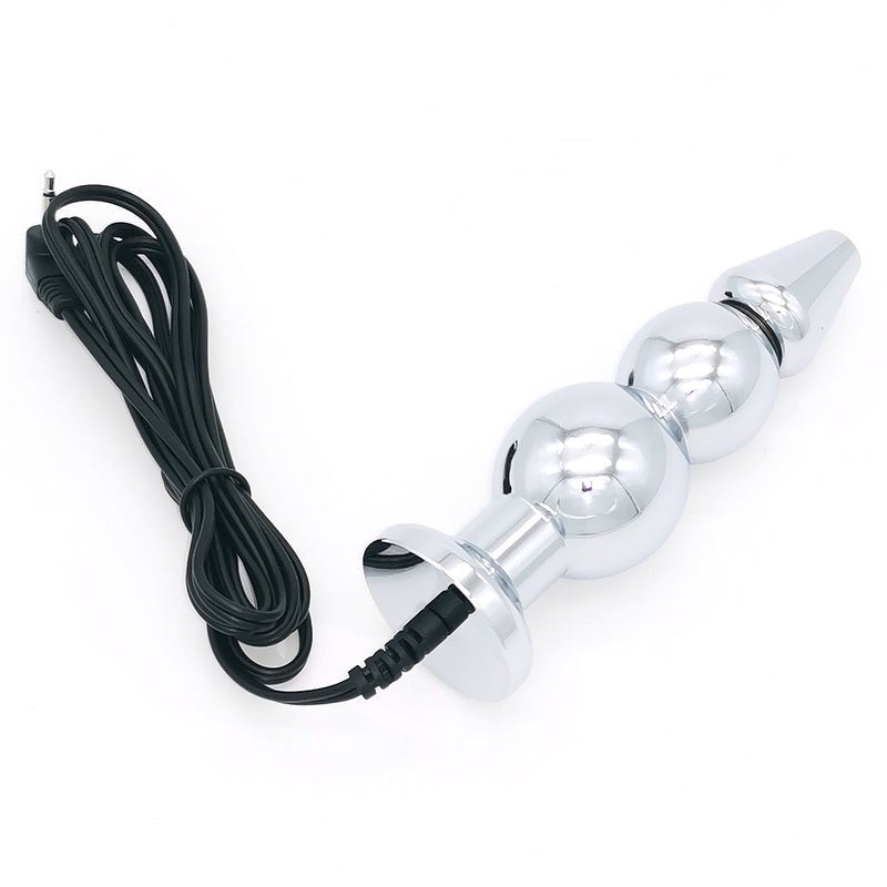Bipolar Metal Electric Shock Butt Plug - H Electro Sex