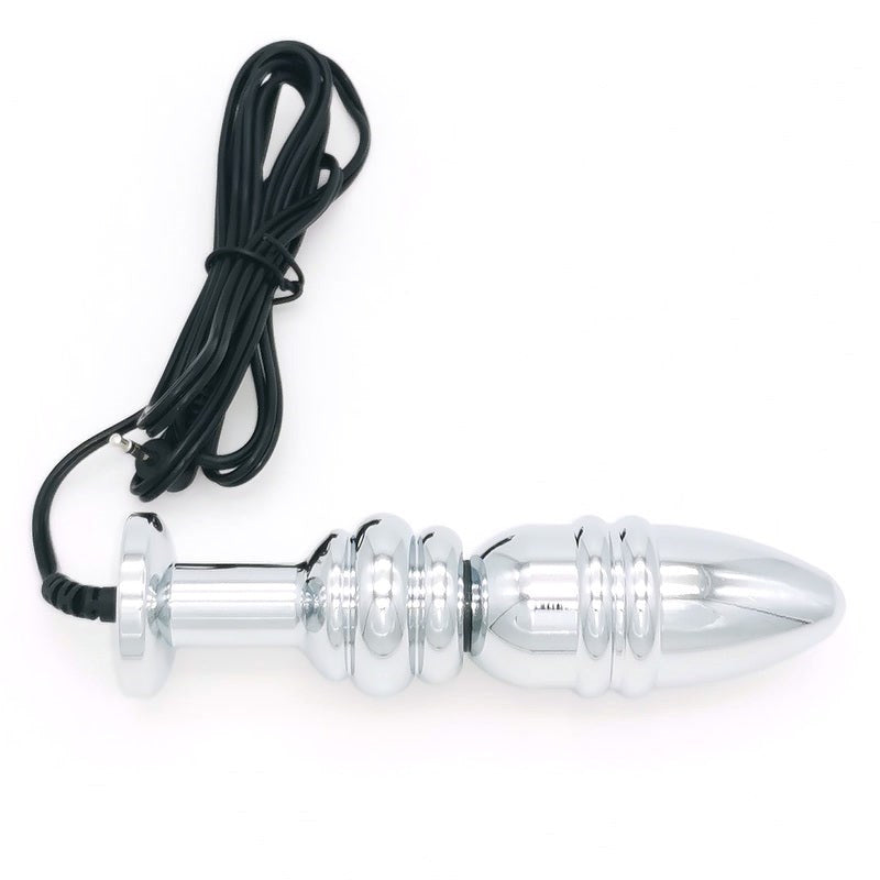 Bipolar Metal Electric Shock Butt Plug - M Electro Sex