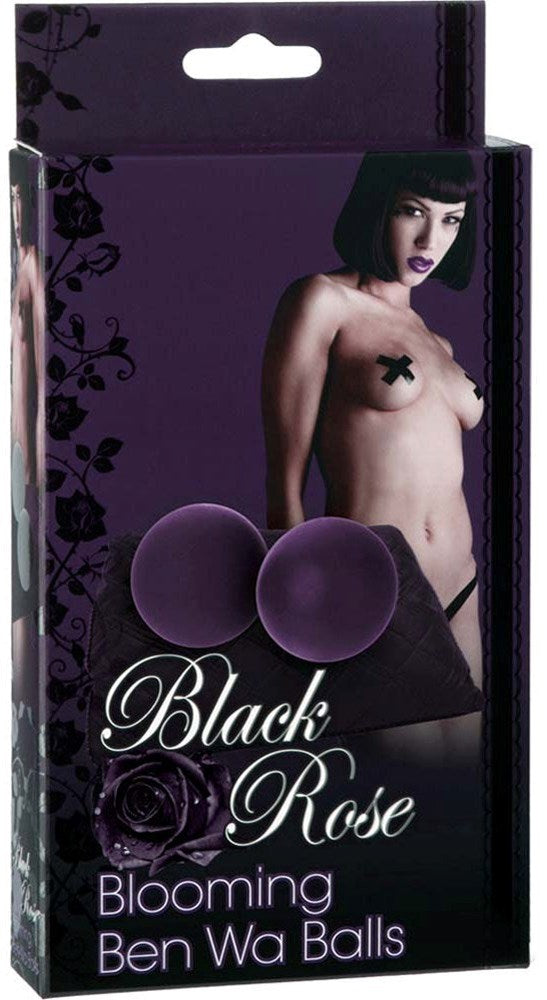 Doc Johnson Black Rose Blooming Ben Wa Balls Personal Massagers