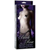 Doc Johnson Black Rose Secret Garden Vibrating Panty Clit Ticklers and Pulsators