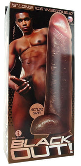 Blackout! Black 13-Inch Realistic Dong - Elevate Your Intimate Experiences Realistic Dildos