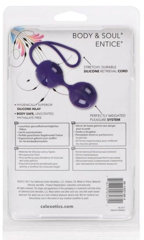 California Exotics Body and Soul Entice Kegel Trainer Love Eggs and Kegel Exercisers