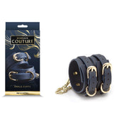 Bondage Couture Ankle Cuff - Sophisticated Sensuality in Blue Cuffs and Restraints