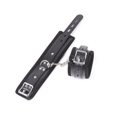 Buckler Faux Leather Cuffs With Chain Cuffs and Restraints