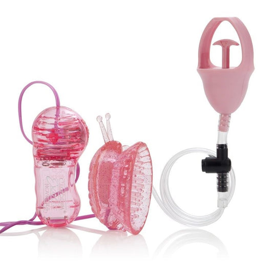 California Exotics Butterfly Womens Clitoral Pump - Nipple and Clit Clamps