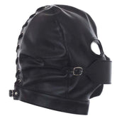 Cafe Bondage Hood Leather Bondage Hoods