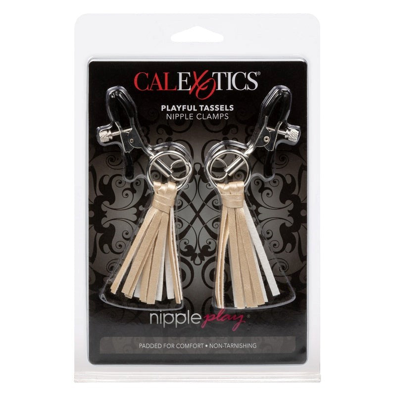 California Exotics Playful Tassels Womens Nipple Clamps Nipple and Clit Clamps