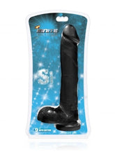 Cock w/ Balls and Suction Black 9in Realistic Dildos