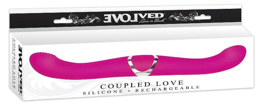 Coupled Love Vibrating Silicone Double Ender - Realistic Dildos