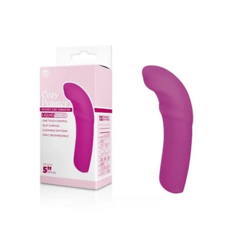 Cozy Pointer With Ridge 12 cm Rechargeable Mini Vibe G-Spot Vibrators