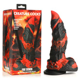 Creature Cocks - Ignite Your Desires with the Fire Demon Dildo Non-Realistic Dildos
