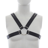 Deluxe Faux Leather Chest Harness Cuffs and Restraints