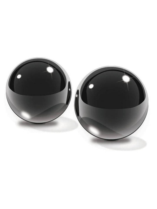 Fetish Fantasy Limited Edition Black Glass Ben Wa Balls Love Eggs and Kegel Exercisers