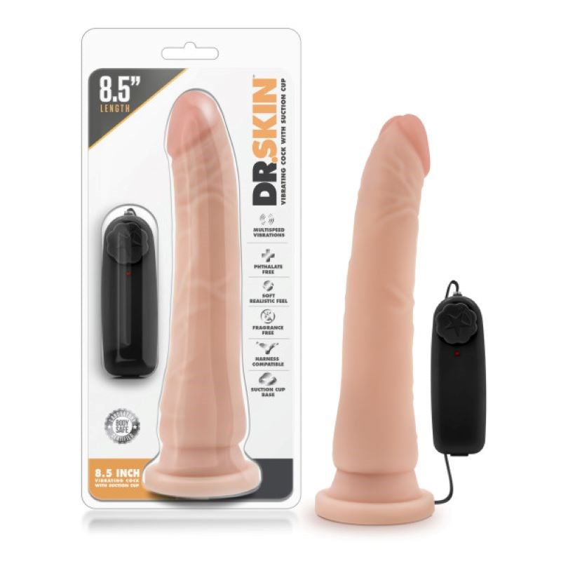 Dr. Skin's Vibrating Realistic Pleasure Enhancer - 8.5 Inches Realistic Dildos