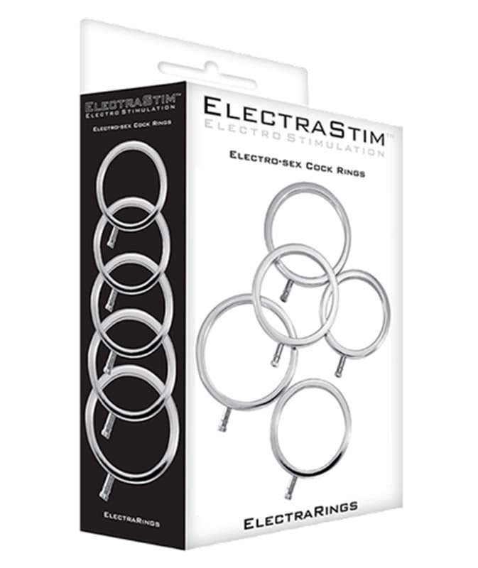ElectraStim Electro Metal Cock Rings Set of 5 Electro Sex