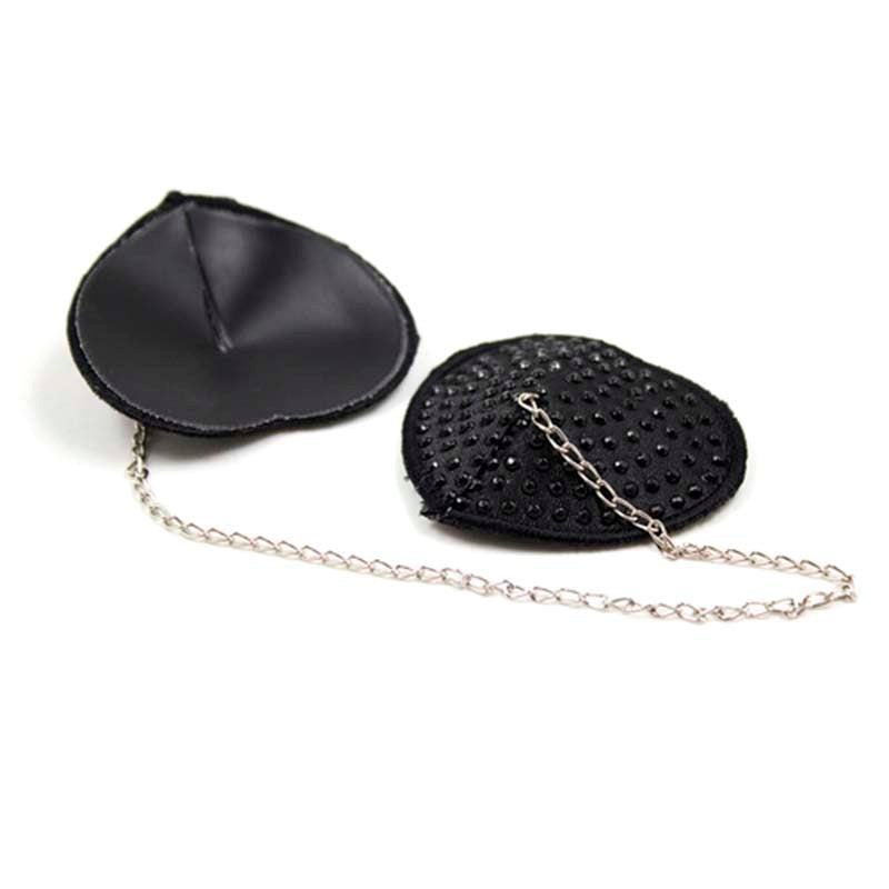 Encrusted Heart Shaped Nipple Pasties Fancy Dress Ups