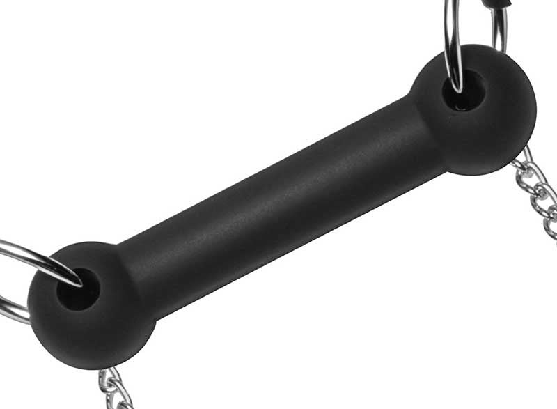 Equine Silicone Bit Gag With Nipple Clamps Nipple and Clit Clamps