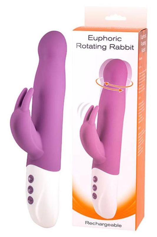 Euphoric Rotating Rabbit Rechargeable Purple Rabbit Vibrators