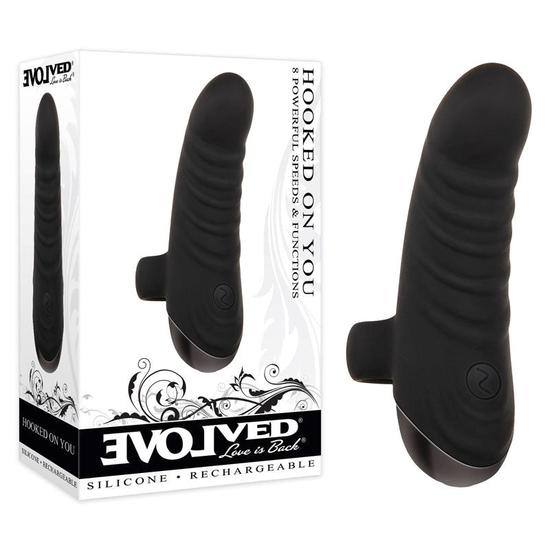Evolved Hooked On You - Powerful Finger Vibrator for Sensual Exploration Finger and Tongue Vibrators