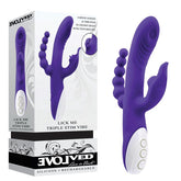 Evolved Lick Me Triple Stim Vibrator Rabbit Vibrators