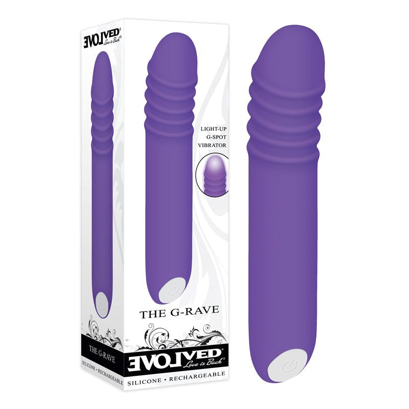Evolved's G-Rave - Unleash Dominance in Luxurious Purple G-Spot Vibrators