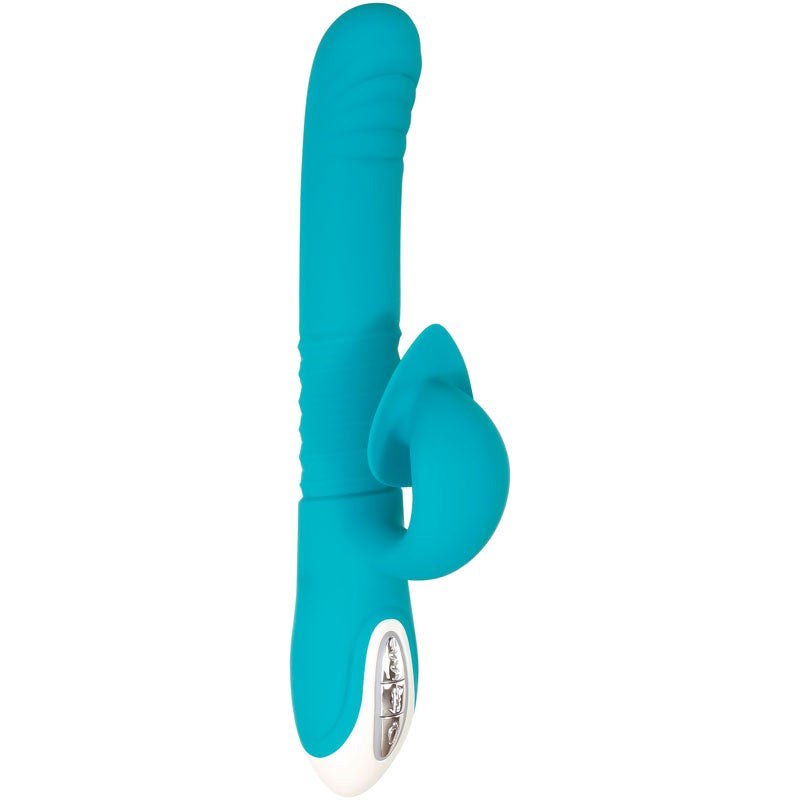 Elevate Your Pleasure with The Evolved Show Stopper Teal Vibrator Rabbit Vibrators