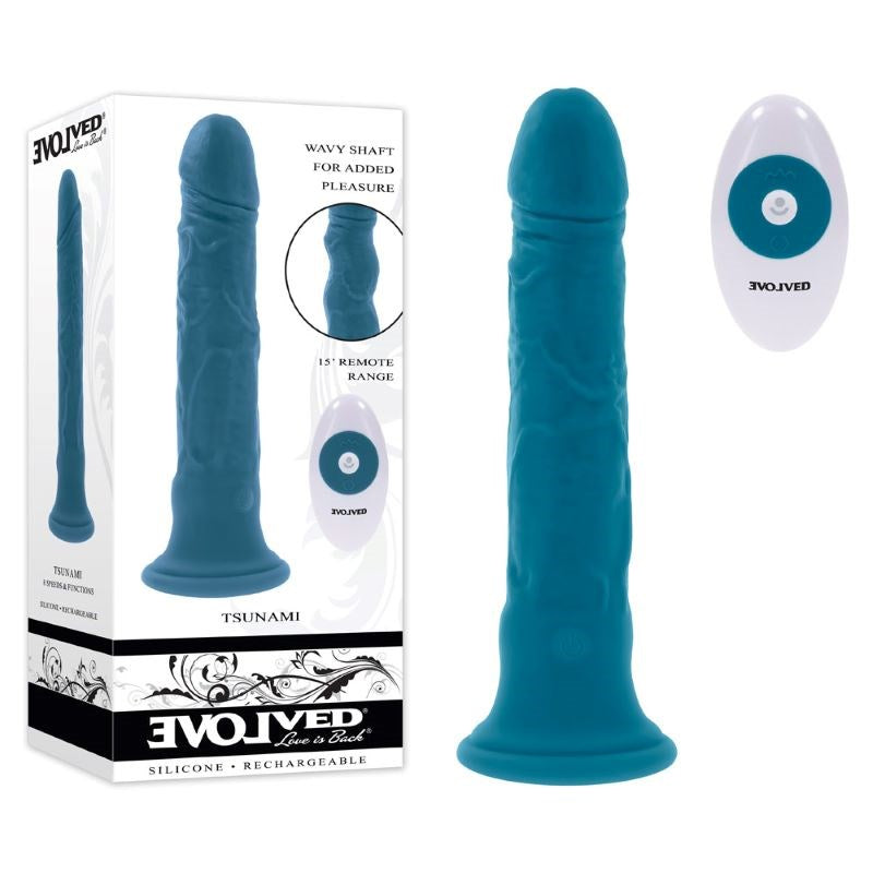 Evolved TSUNAMI - Powerful Waterproof Vibrating Pleasure Toy Realistic Dildos
