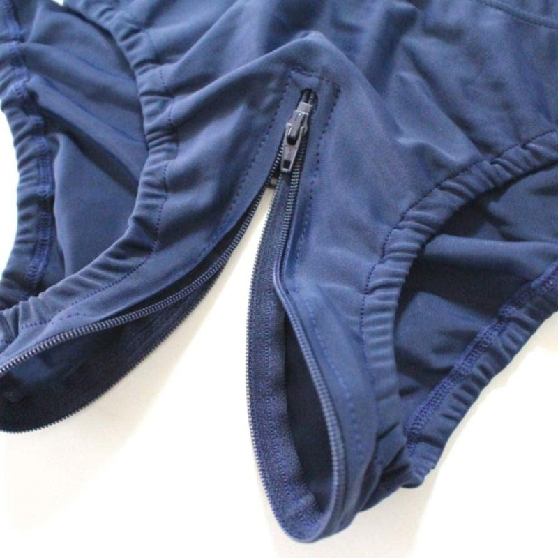 EXECUTE Dual-Zip Microfiber Bloomer - Luxe Lingerie Upgrade Her Fetish