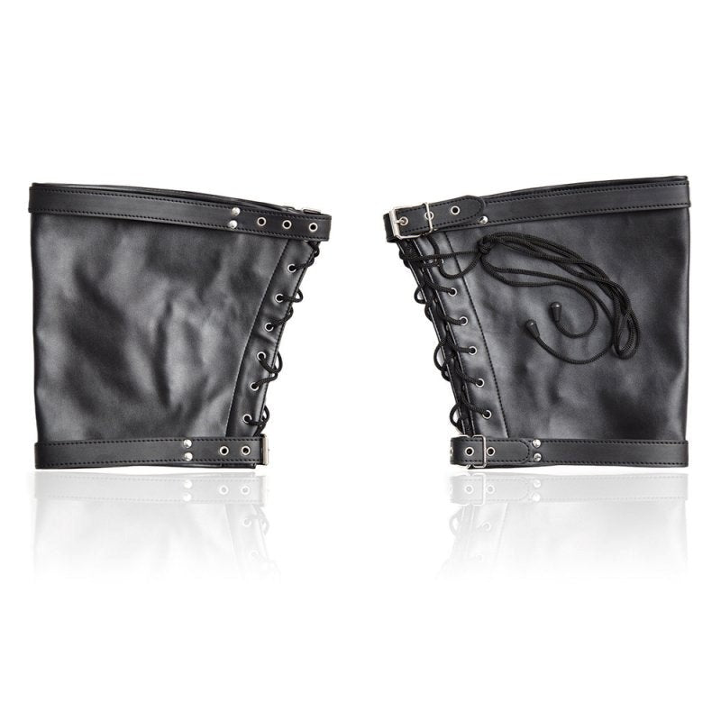 Adjustable Faux Leather Leg Binder for Sensual Exploration Cuffs and Restraints