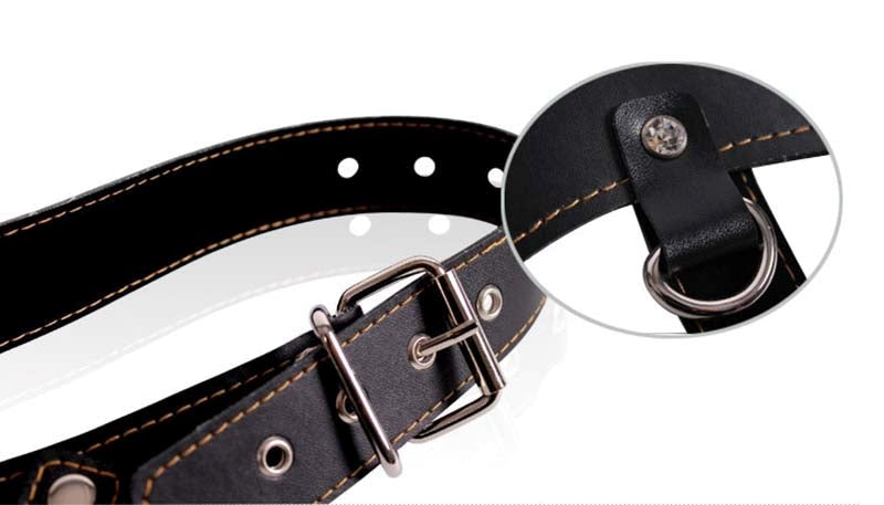 Faux Leather Vibrating Panty Straps Strap On Sextoys
