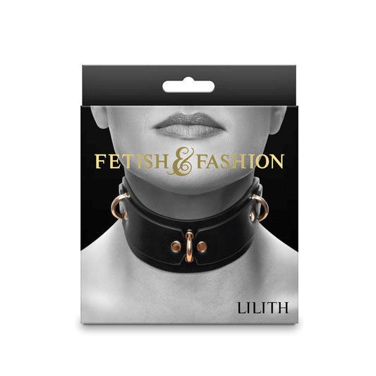 Fetish & Fashion - Lilith BDSM Collar for Doms and Subs {% if variant != 'Default Title' and variant != blank %} {% endif %} Collars and Leads