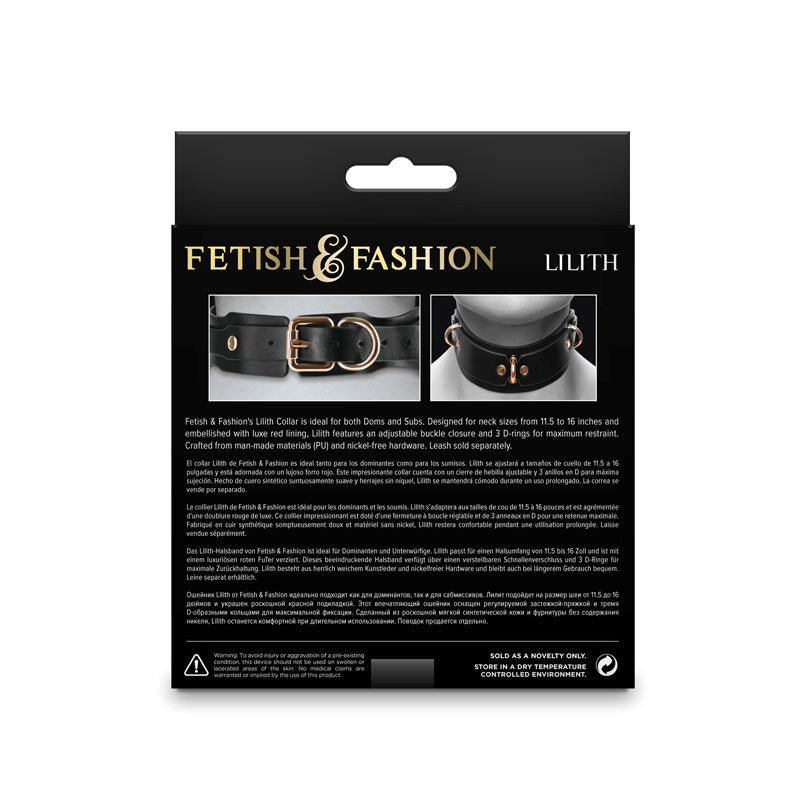 Fetish & Fashion - Lilith BDSM Collar for Doms and Subs Collars and Leads