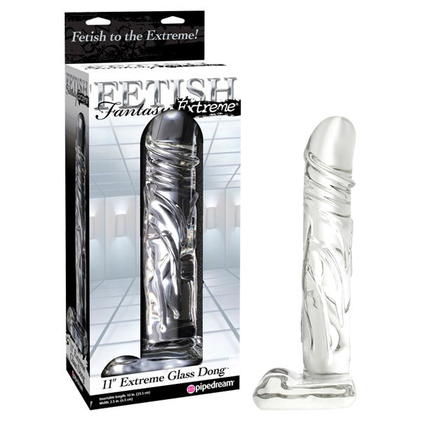 Fetish Fantasy Extreme 11 Inch Realistic Glass Dong Realistic Dildos