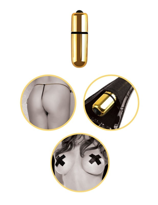 Fetish Fantasy Gold Vibrating Strap-On Dildo Set Strap On Sextoys
