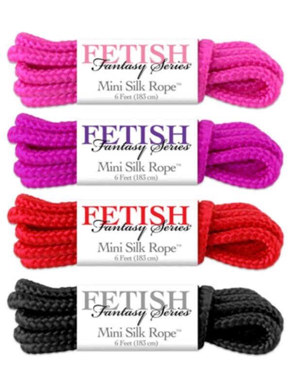 Fetish Fantasy 4 Piece Mini Silk Bondage Rope Cuffs and Restraints