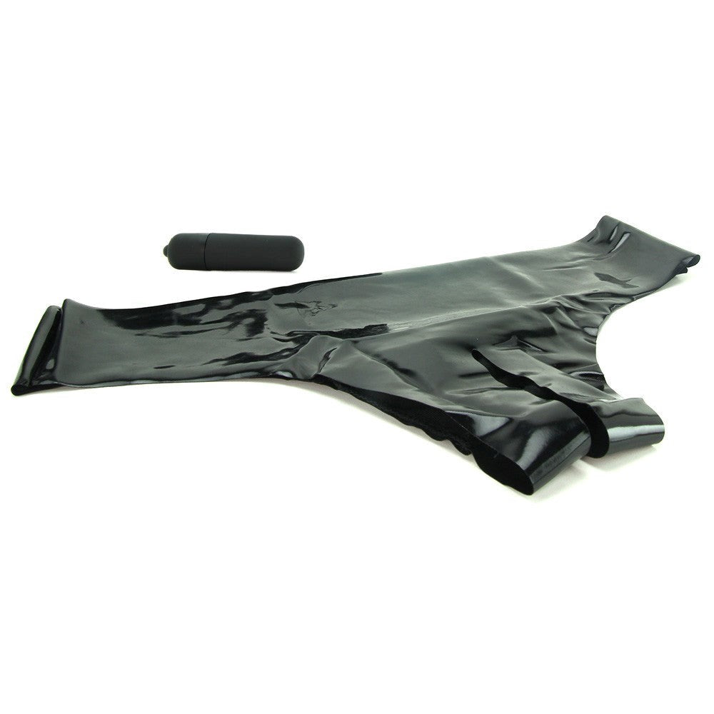Fetish Fantasy Vibrating Crotchless Booty Shorts Massager Bullet Vibrators