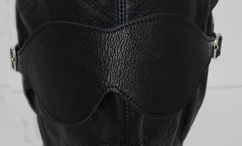 Indulge in Sensual Bliss - Hell's Couture Premium Leather Bondage Hood Bondage Hoods