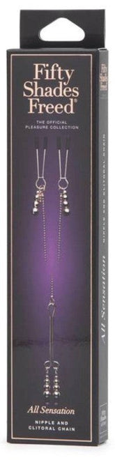 Fifty Shades Freed All Sensation Nipple and Clitoral Chain Nipple and Clit Clamps