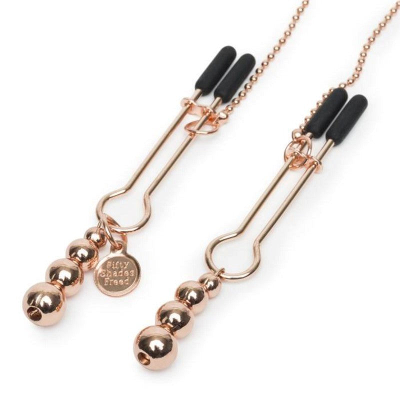 Fifty Shades Freed All Sensation Nipple and Clitoral Chain Nipple and Clit Clamps