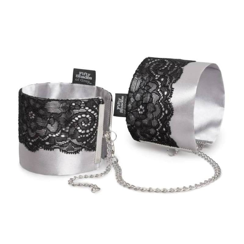 Fifty Shades of Grey Play Nice Satin and Lace Wrist Cuffs Collars and Leads