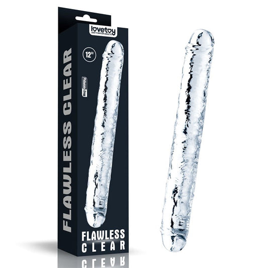 Flawless Clear Double Dildo 12 Inch Double Ender