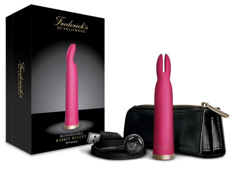 Fredericks Of Hollywood Rechargeable Rabbit Bullet Pink Rabbit Vibrators