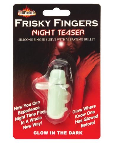 Frisky Fingers Sleeve Glow in The Dark - Finger and Tongue Vibrators