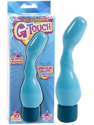 Doc Johnson G Touch G Spot Adult Vibrator Blue Waterproof Vibrators