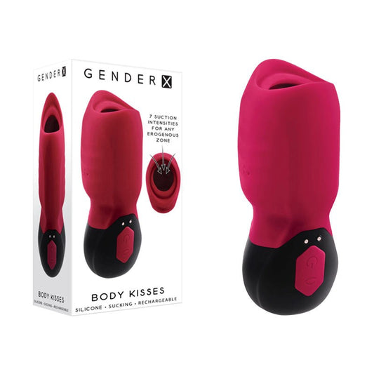 Gender X BODY KISSES Rose - Rechargeable Suction Vibrator for Erogenous Zones Personal Massagers
