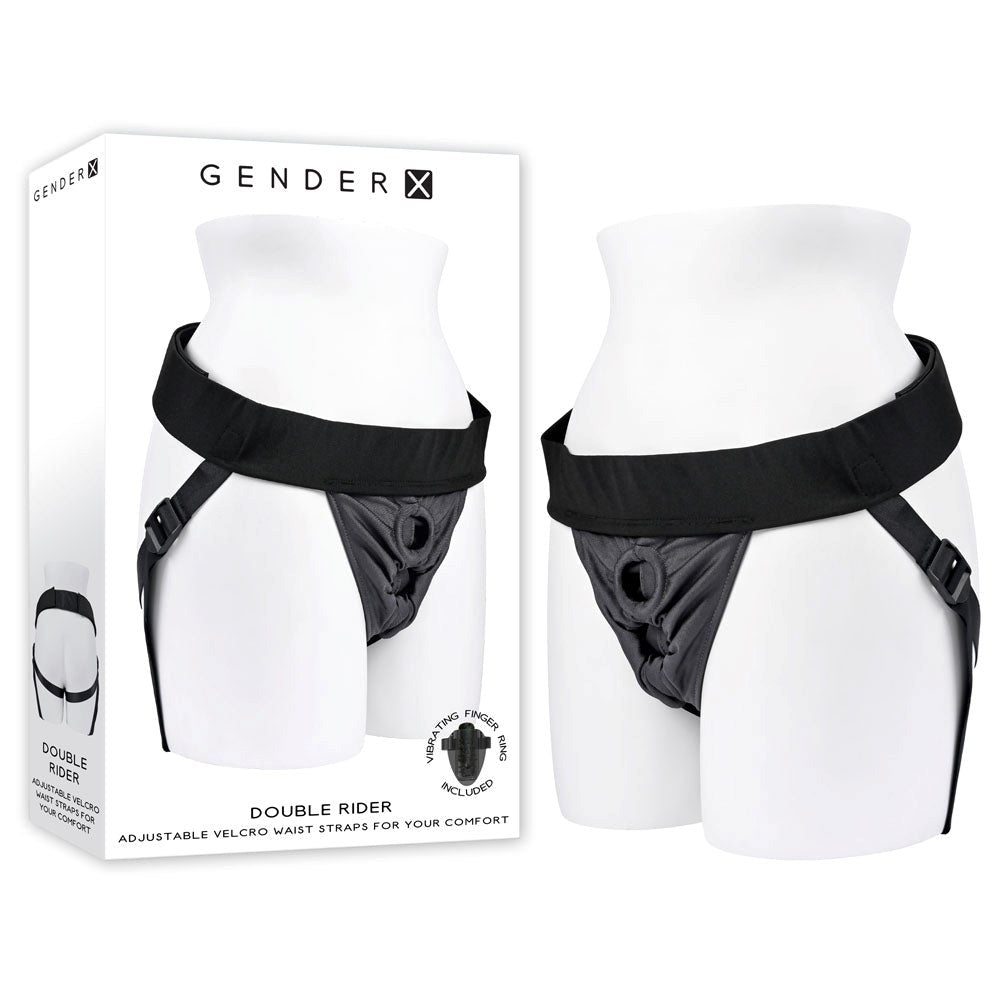 Gender X Adjustable Double Rider Strap-On Harness Strap On Sextoys