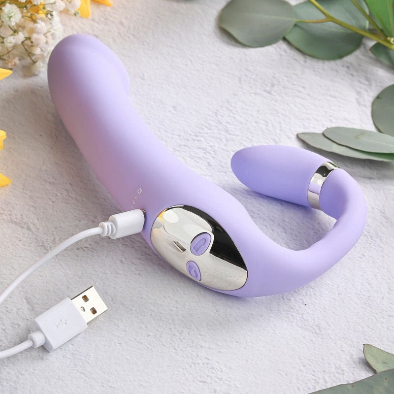 Gender X's Lilac Strapless Strap-On - 10 Speeds of Ecstasy Strap On Sextoys