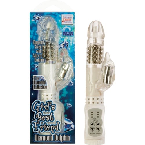 CalExotics Girl's Best Friend Diamond Dolphin Vibe Rabbit Vibrators